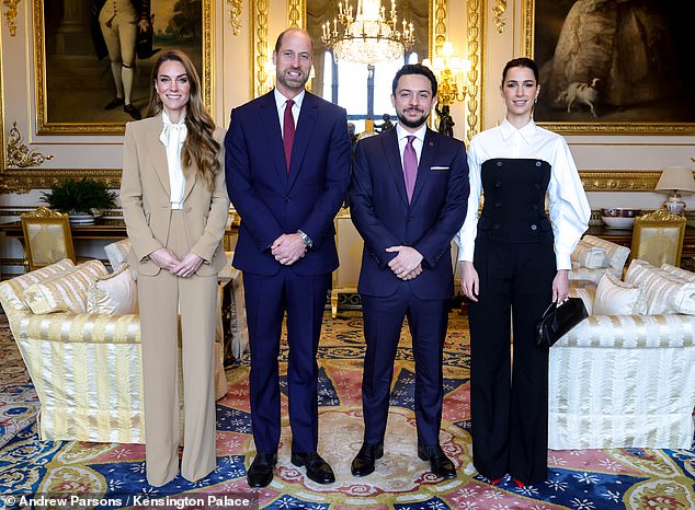 Kate Middleton joins Prince William in welcoming Jordan's Crown Prince ...