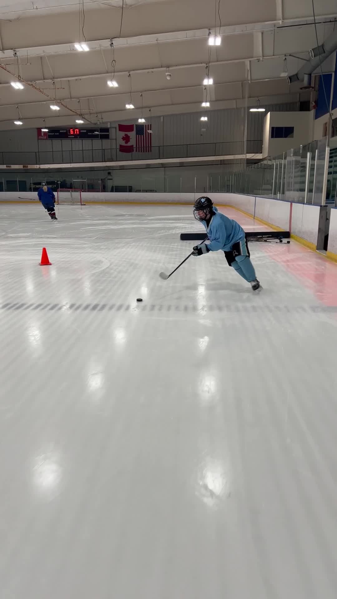 Hockey Skills Training on the Ice Rink