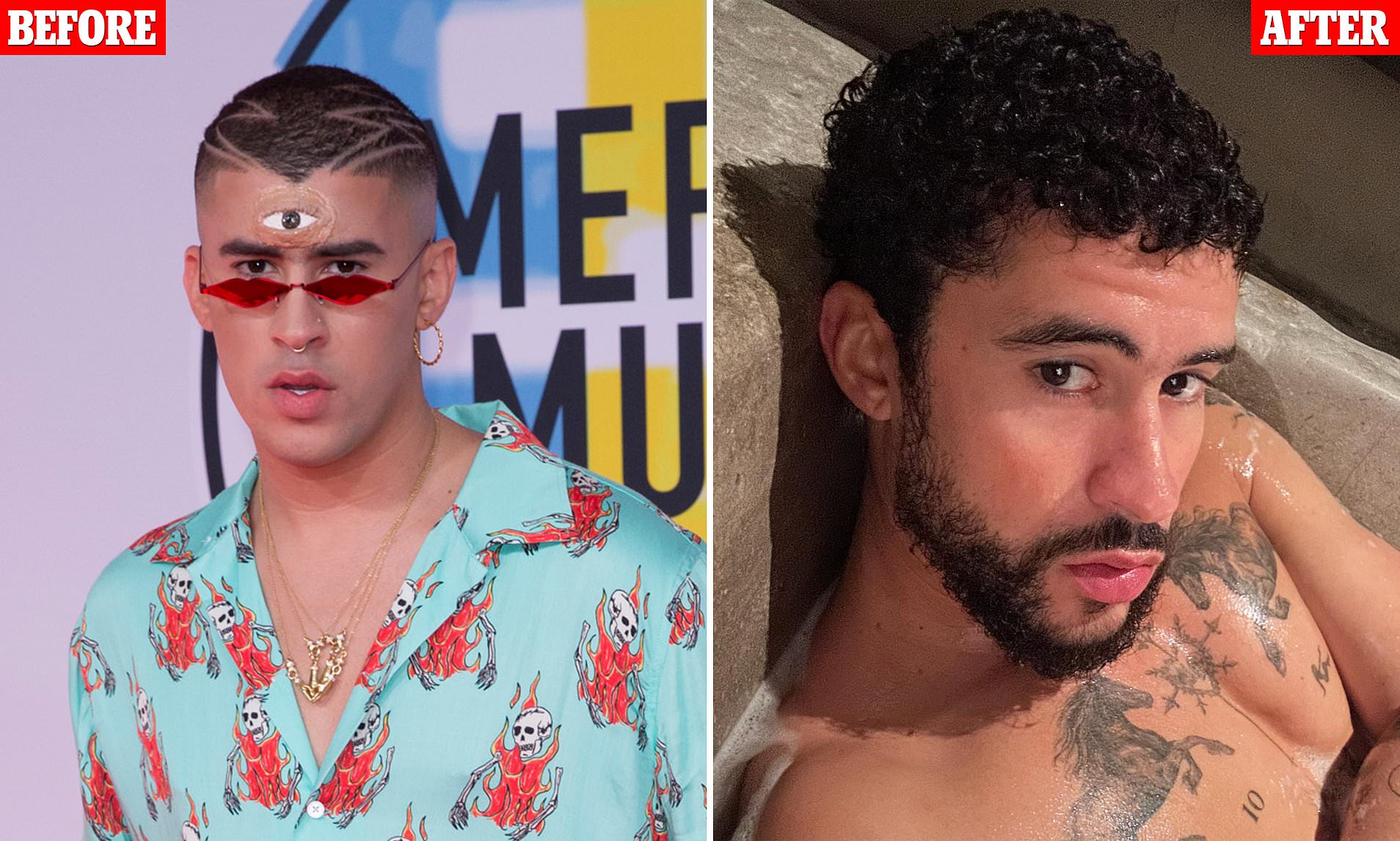 Bad Bunny's jaw-dropping makeover ahead of the Super Bowl halftime show ...