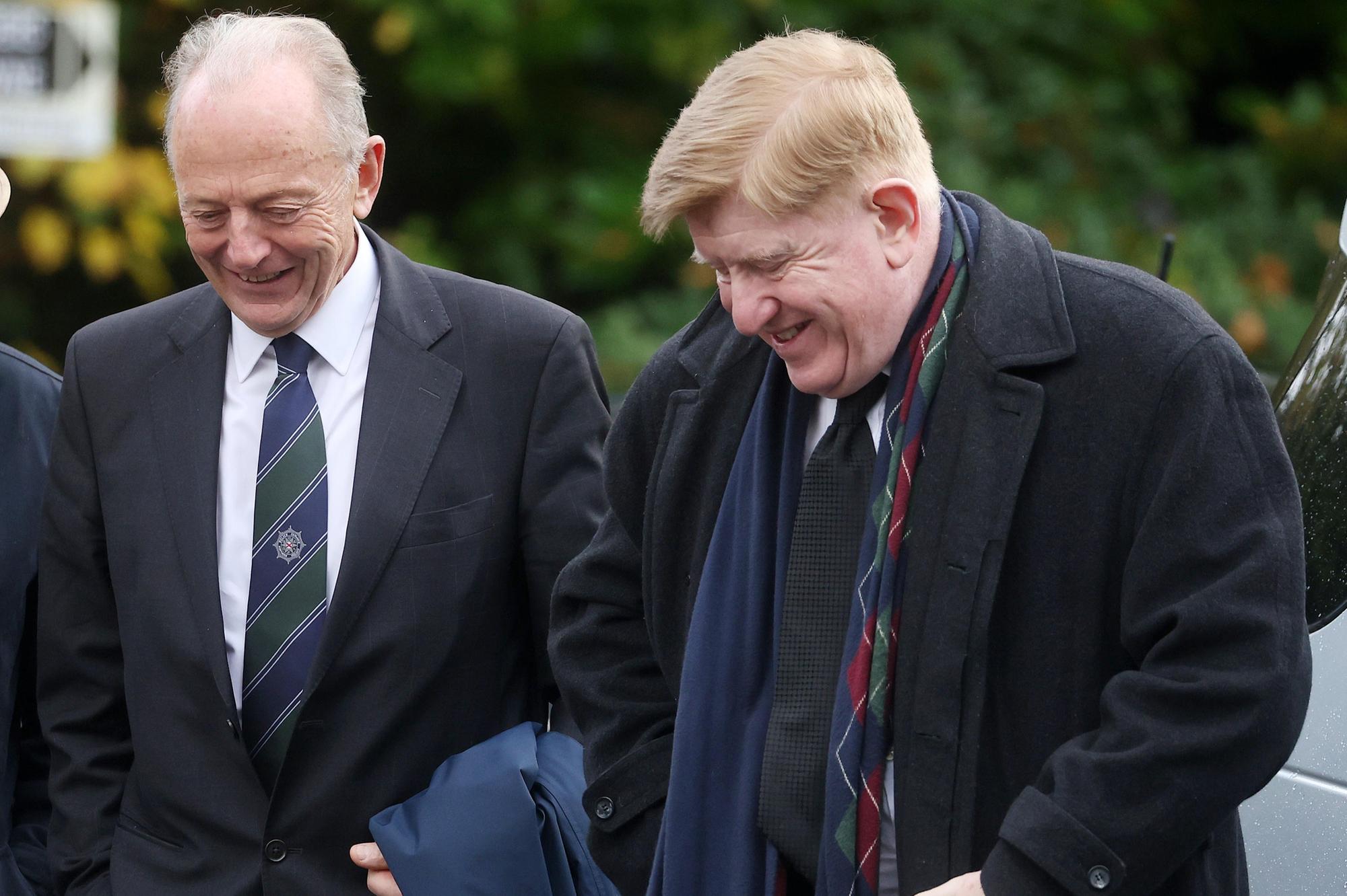 Past RUC and PSNI chief constables join mourners at a funeral service ...