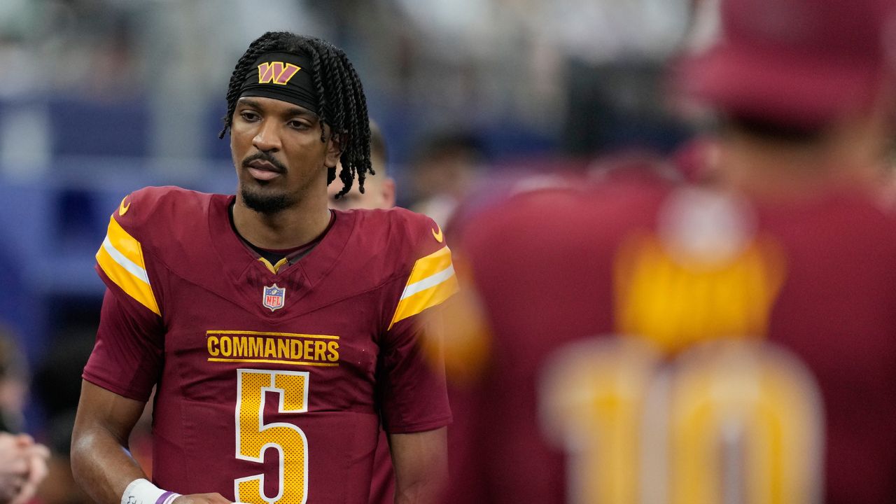 Commanders QB Jayden Daniels’ status for Vikings game won’t be known ...
