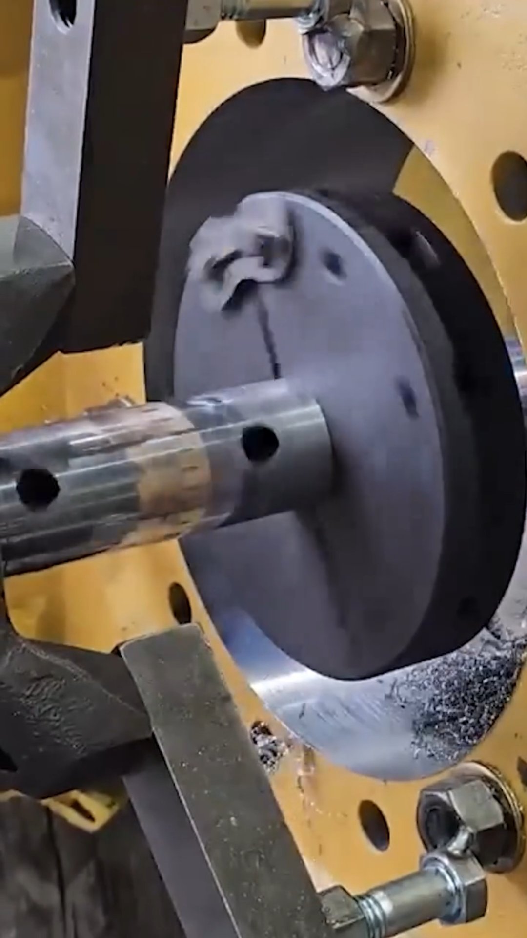 Precision Line-Boring a Giant Mining Truck