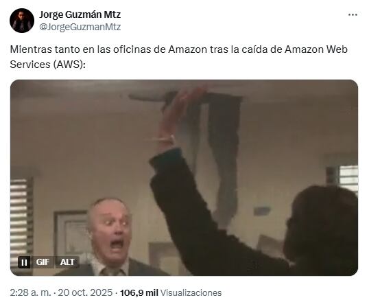 Caída mundial de Amazon Web Services desata ola de memes en redes sociales