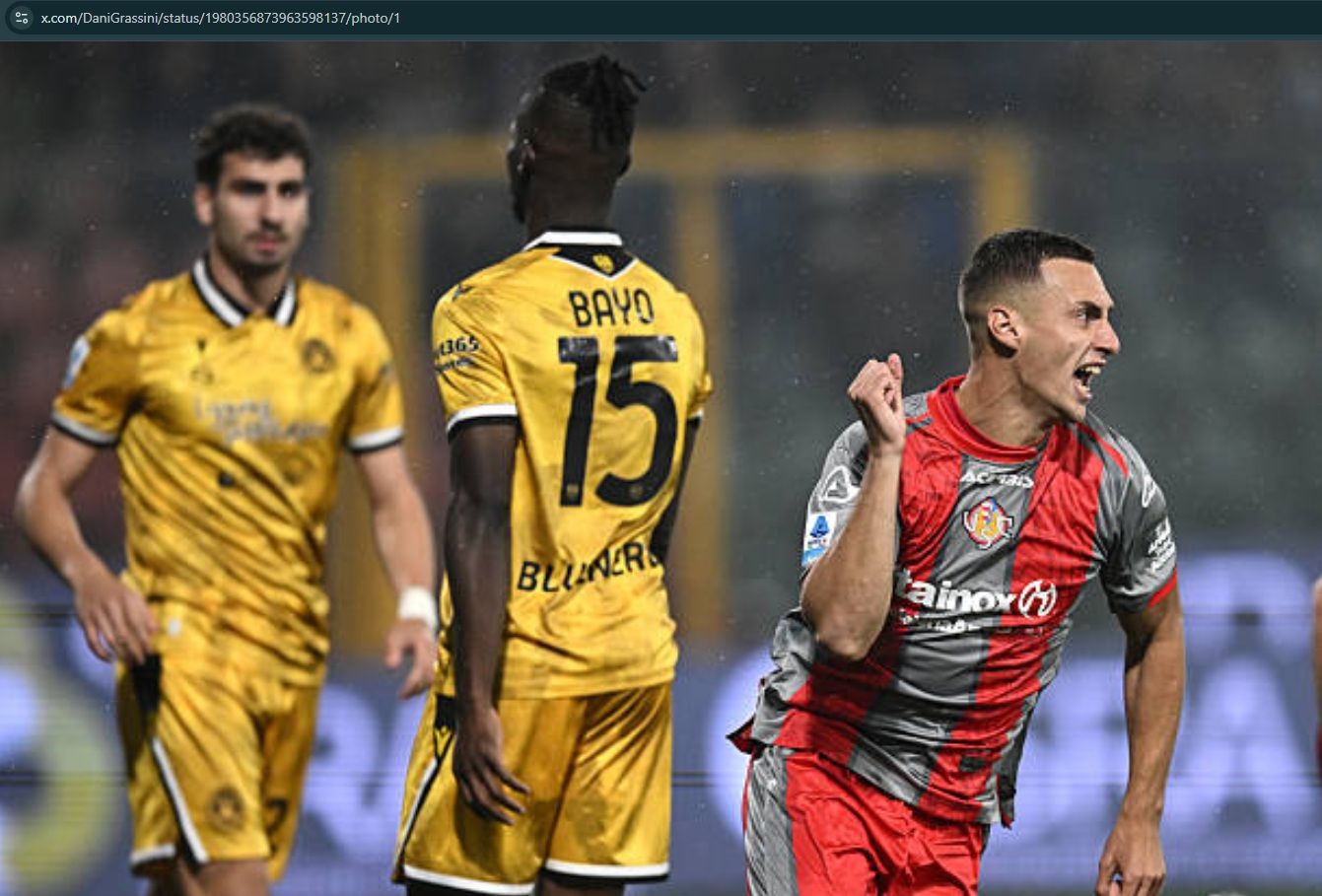 Hasil Liga Italia - Gol Cepat Pemain Pinjaman AC Milan Gagal, Cremonese Hanya Dapat 1 Poin