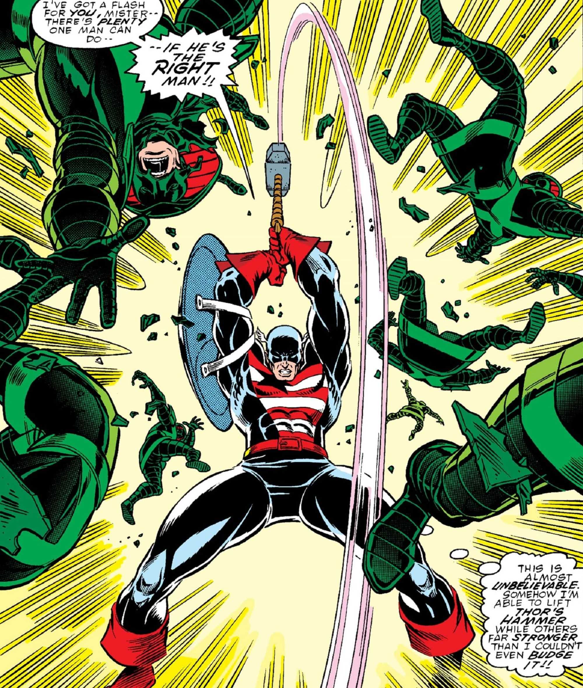 captain america lifts mjolnir for first time