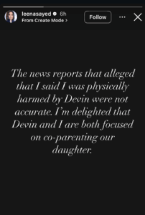Devin Haney’s Baby Mama Leena Sayed Backtracks on Abuse Claims: “Not