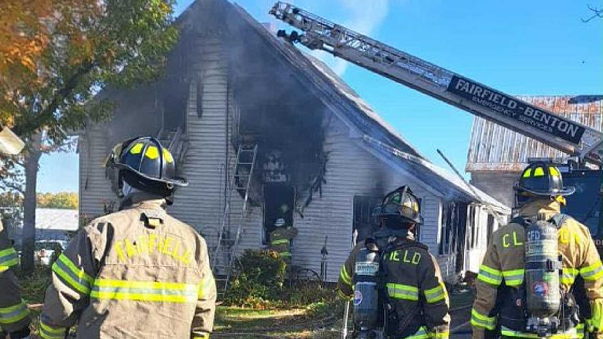 Two firefighters injured while battling Maine house fire