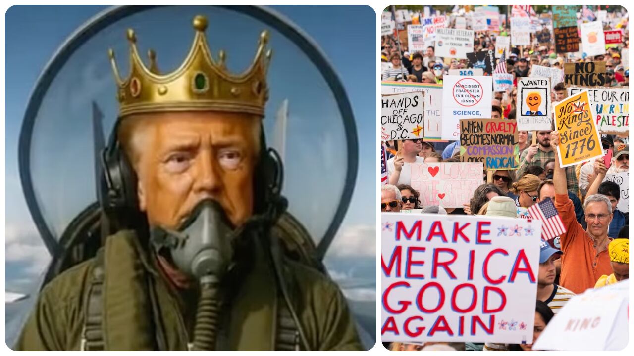 El polémico video de la respuesta de Trump a las marchas “No Kings” en ...