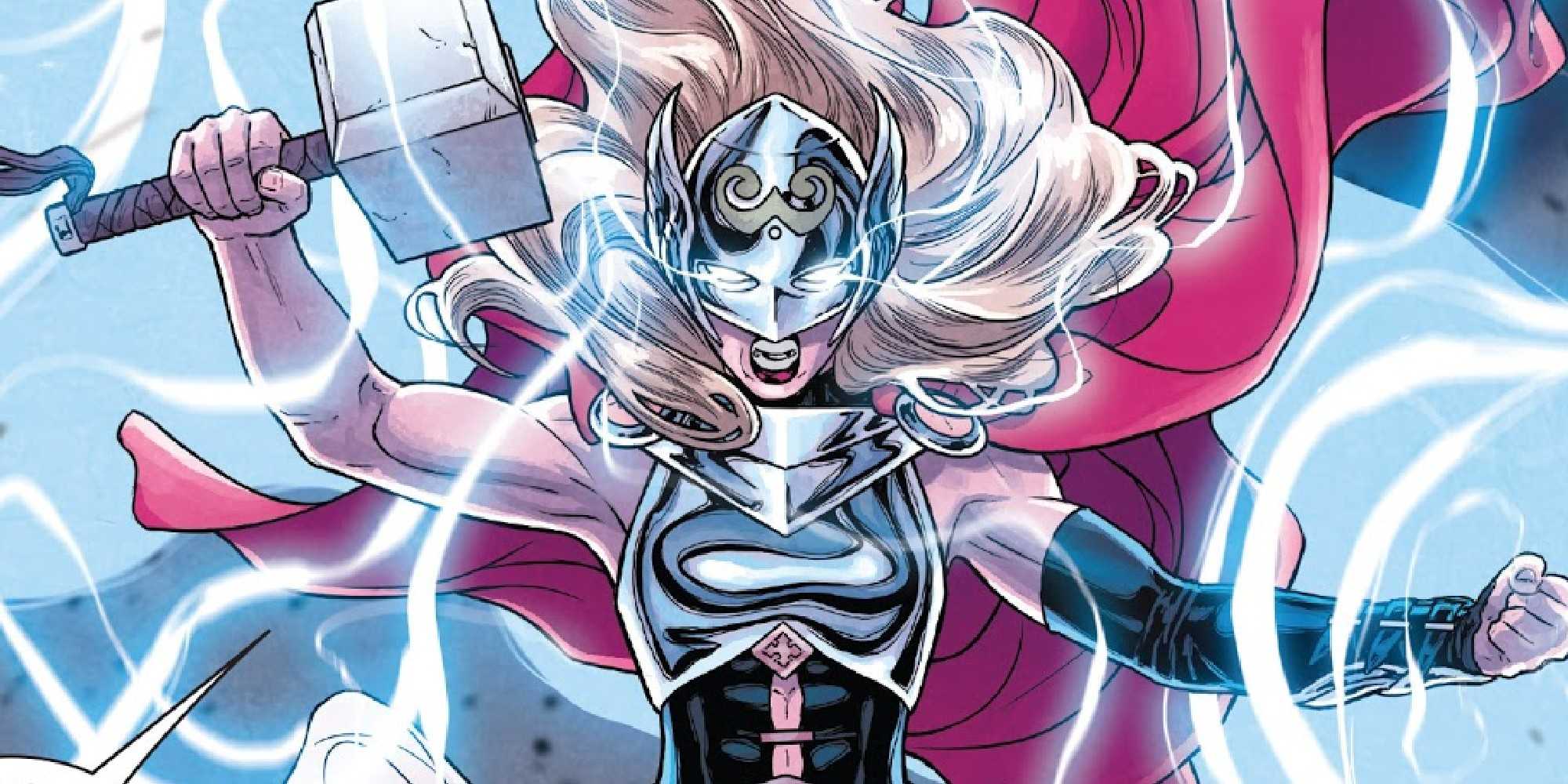 jane foster's thor wielding mjolnir