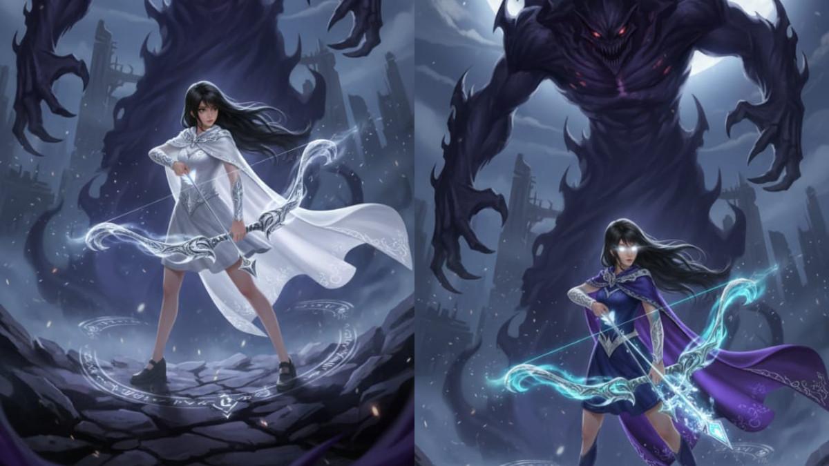 Transformasi Jadi Tokoh Fantasi Heroik dengan Gemini AI: Prompt Penjaga Bulan Melawan Monster