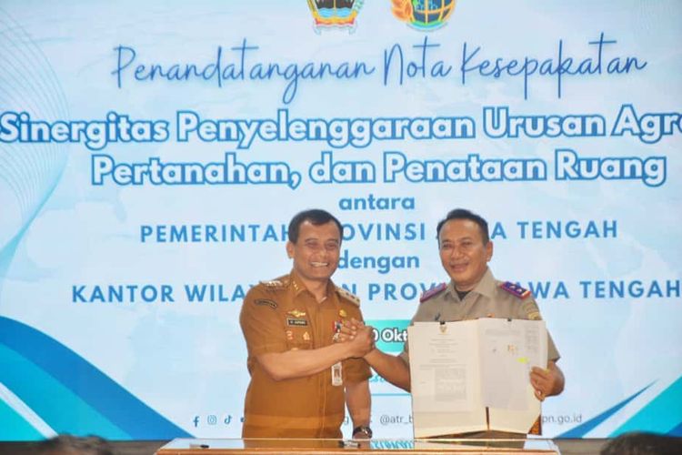 Pemprov Jateng dan BPN Sertifikasi 240 Lahan Pertanian Berkelanjutan di Tiga Kabupaten