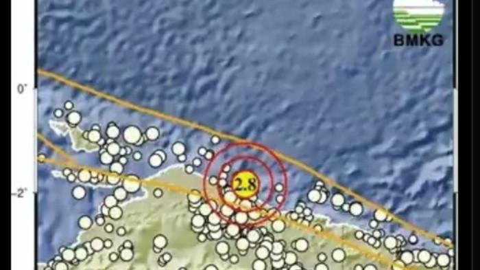 Gempa Magnitudo 2.8 Guncang Sarmi-Papua dengan Kedalaman 20 Kilometer