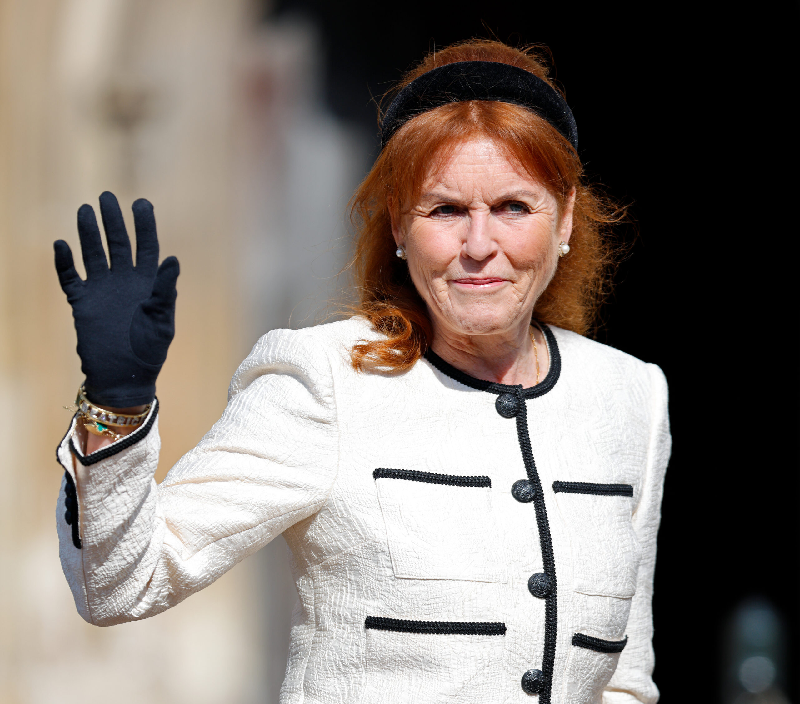 Sarah Ferguson, Duchess of York attends the traditional Easter Sunday Mattins Service at St George’s Chapel, Windsor Castle on April 20, 2025 in Windsor, England. (Photo by Max Mumby/Indigo/Getty Images)