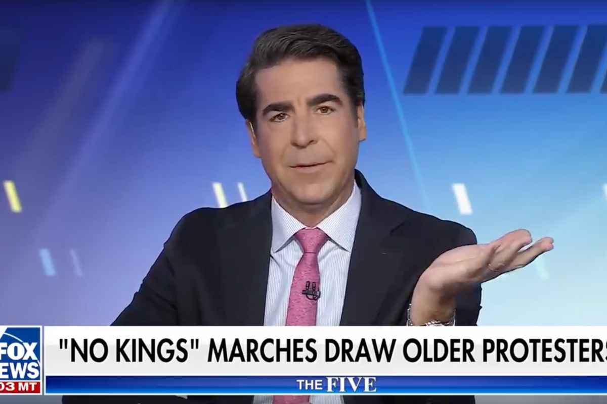Fox News host Jesse Watters slams ‘No Kings’ protesters after admitting
