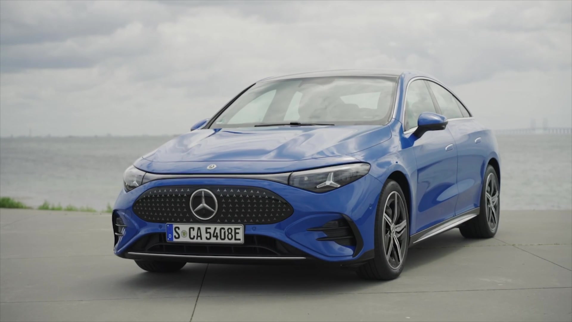 Mercedes-Benz CLA with EQ Technology Design Preview in Sky Blue Metallic