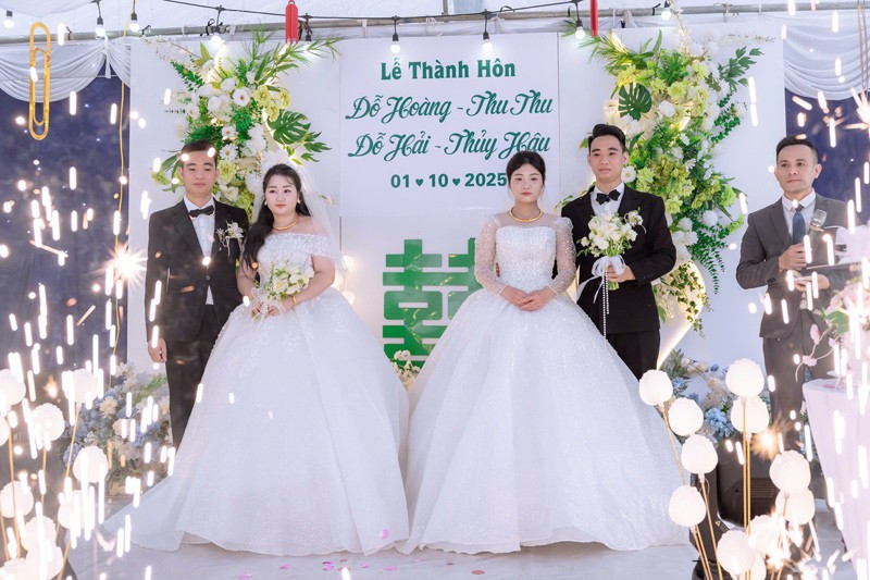 Anh em sinh đôi ở Thái Nguyên cưới cùng ngày, dân mạng chia 2 luồng ý kiến