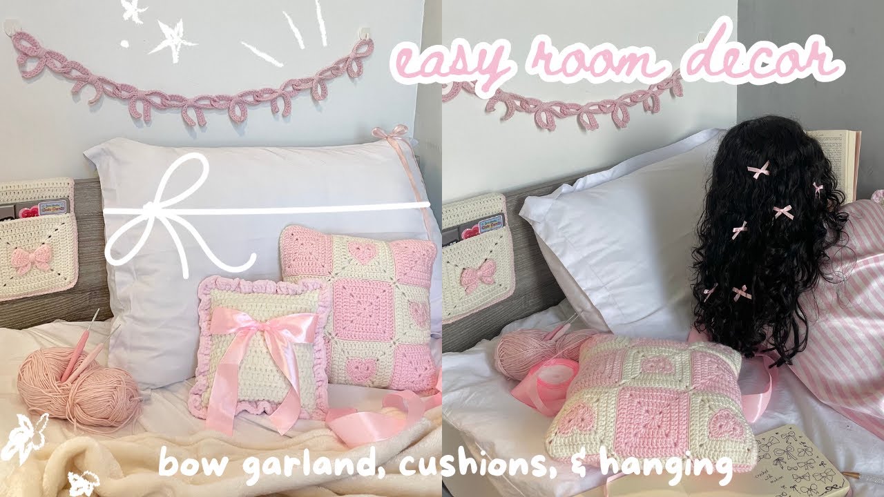 Cute and Easy Crochet Room Decorations Cushions Garland Hanging