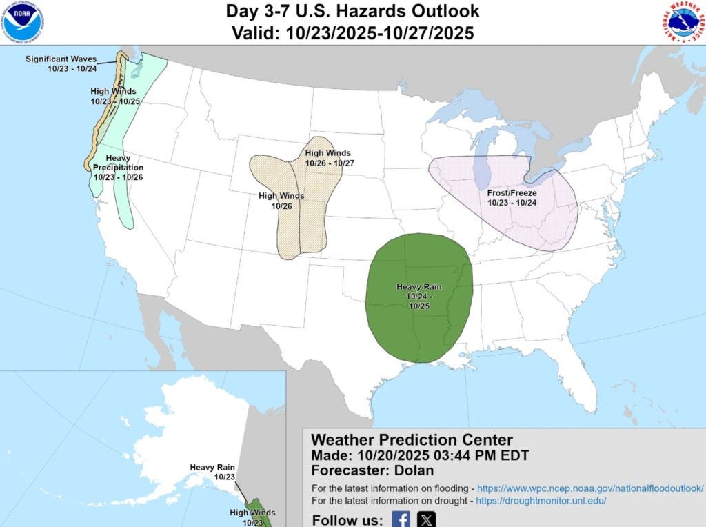 Map shows which states will get hit hardest by atmospheric river