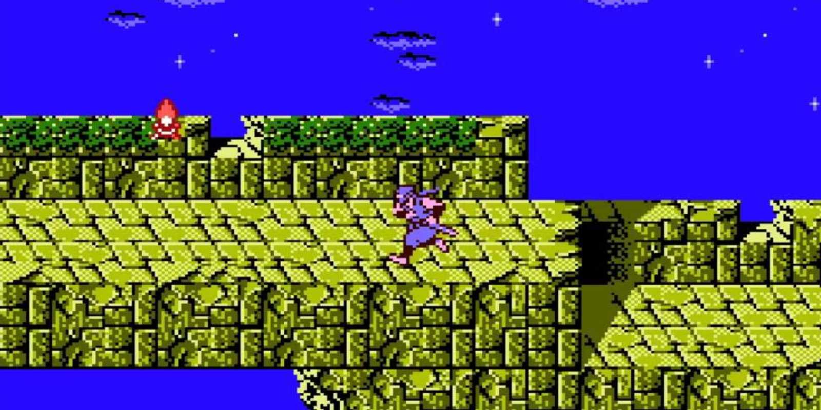 Ninja Gaiden Gameplay with Ryu running across a temple