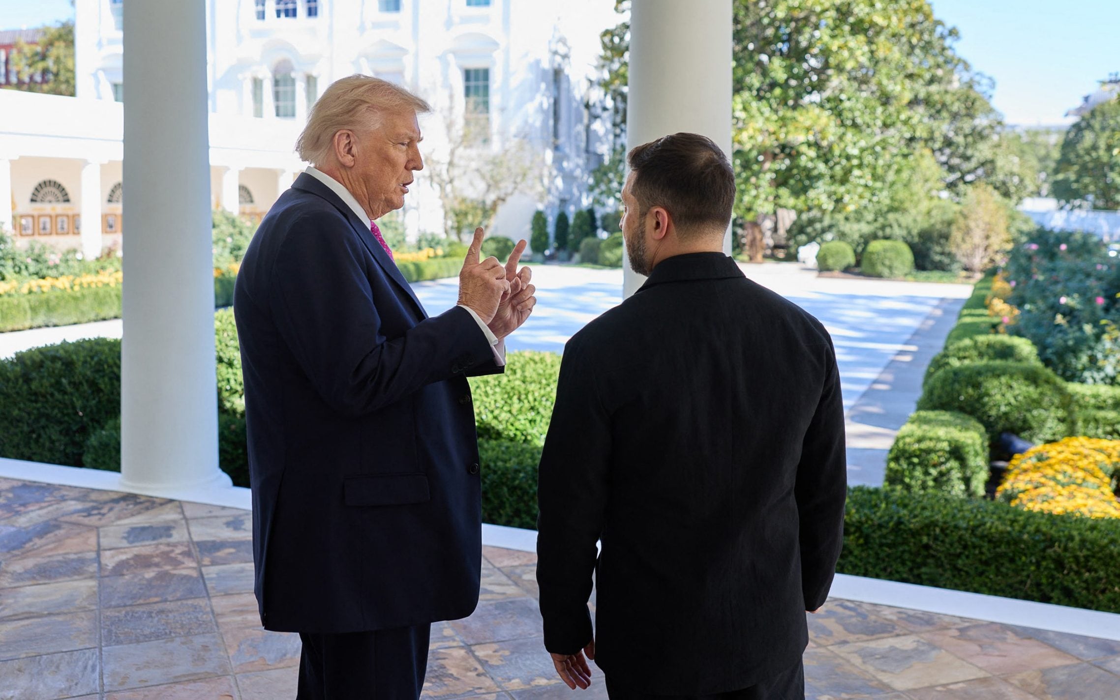 Donald Trump and Volodymyr Zelensky at the White House on Friday