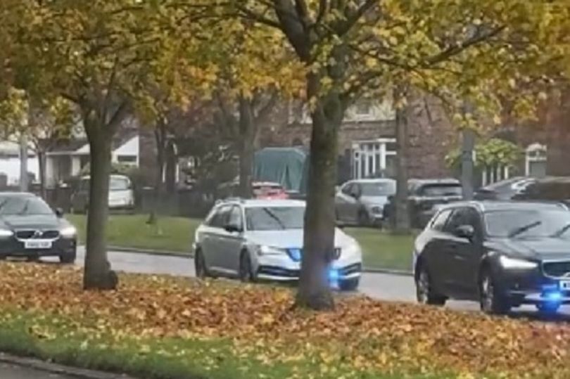 Mystery as police convoy seen driving through Liverpool