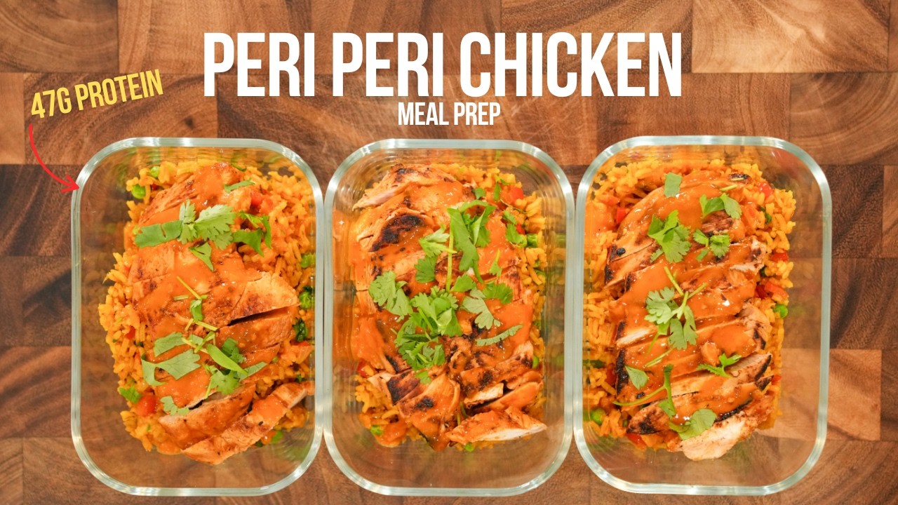 High Protein Peri Peri Chicken Spicy Rice - 47g Protein