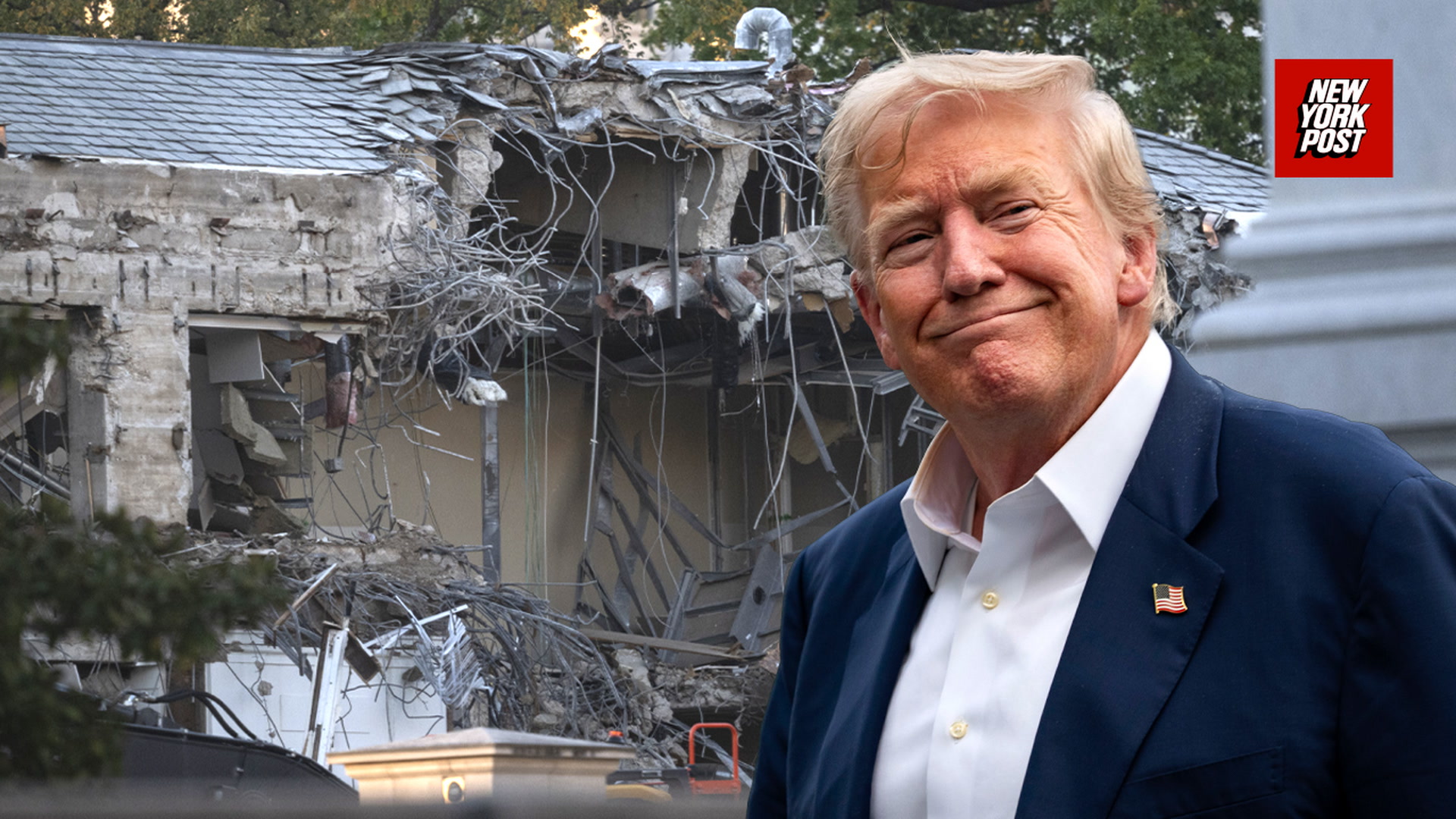 Trump demolishes White House East Wing to build $250 million ballroom