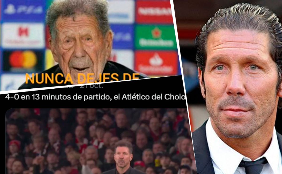 Los mejores memes contra Diego Simeone tras la goleada de Arsenal sobre  Atlético de Madrid por la Champions League, image size:1200x740