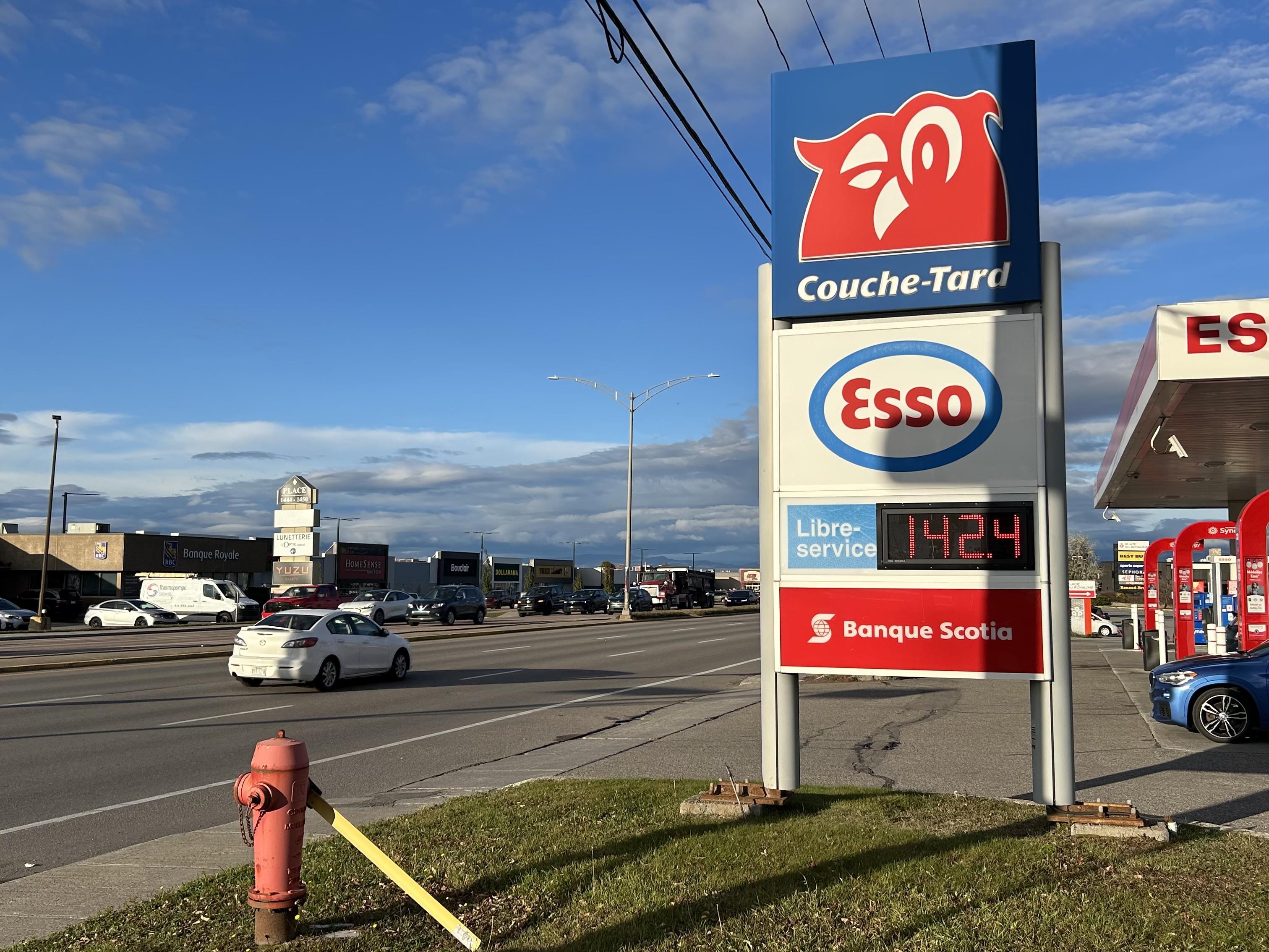 Prix de l’essence en forte hausse à Chicoutimi, mais encore parmi les
