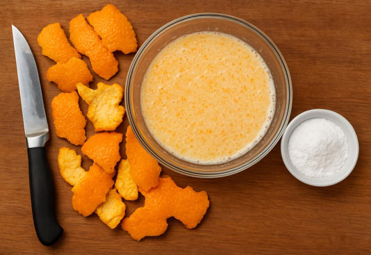 Por qué licuar cáscaras de mandarina con bicarbonato