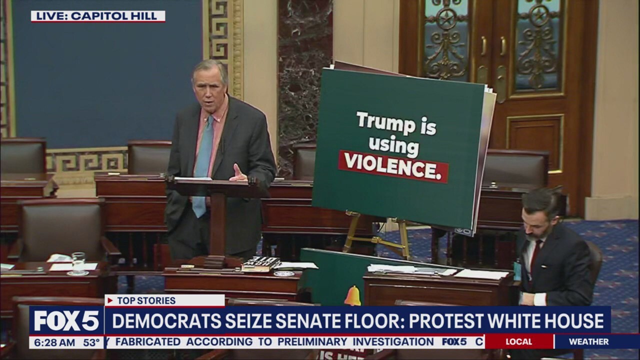 Senate Democrats hold the floor in shutdown fight
