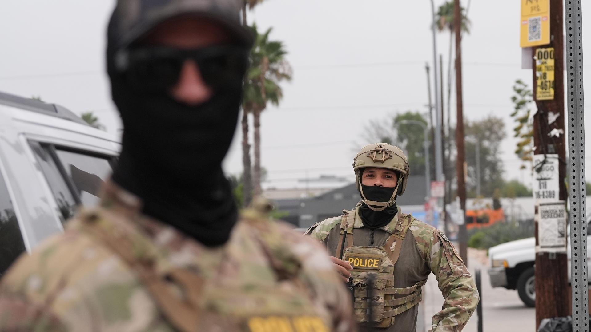 Immigration agents shot a suspect after he rammed their vehicle during ...