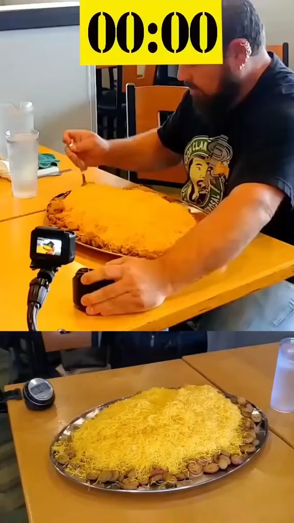 That's a lot of spaghetti. Like. A LOT. Would you try this challenge?