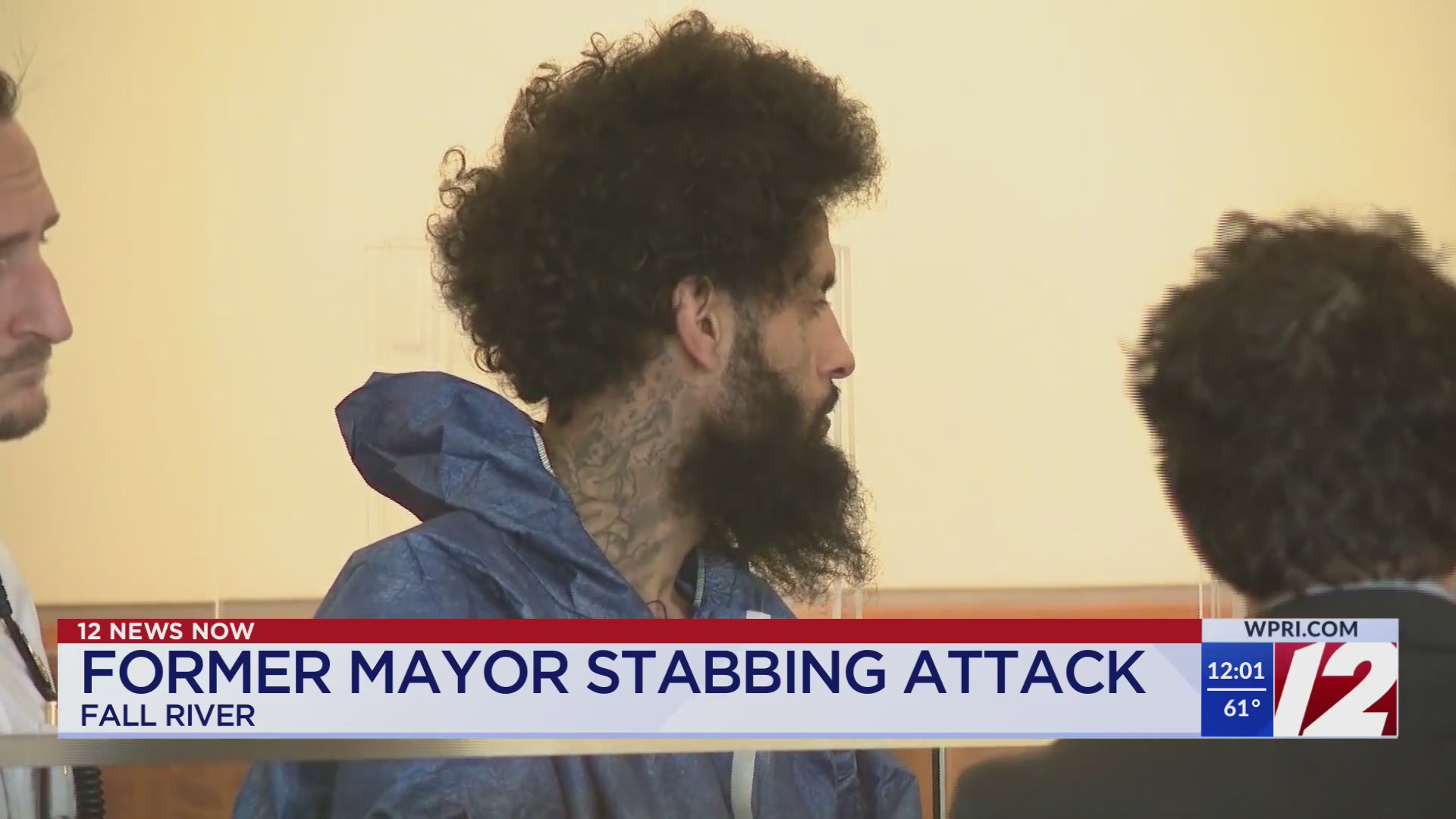 Surveillance video shows suspect charging at former Fall River mayor