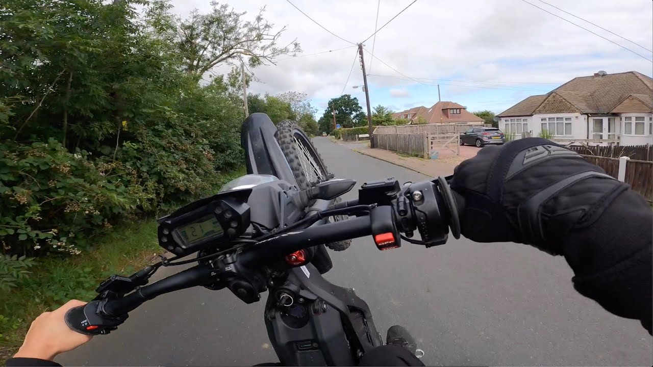 Full Sized Electric Dirtbike Ride In Action