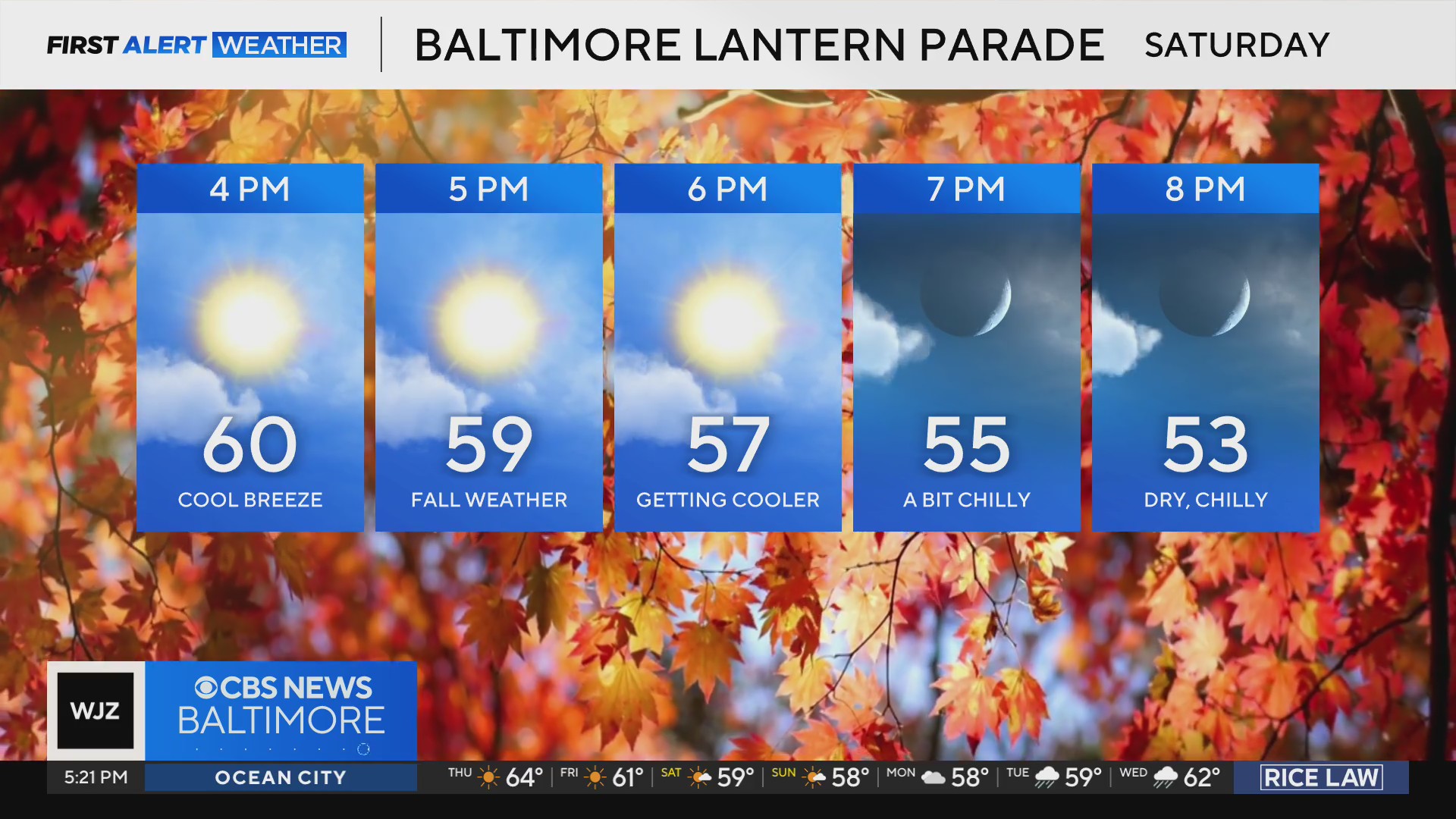 Dry, with cool temperatures this week in Maryland