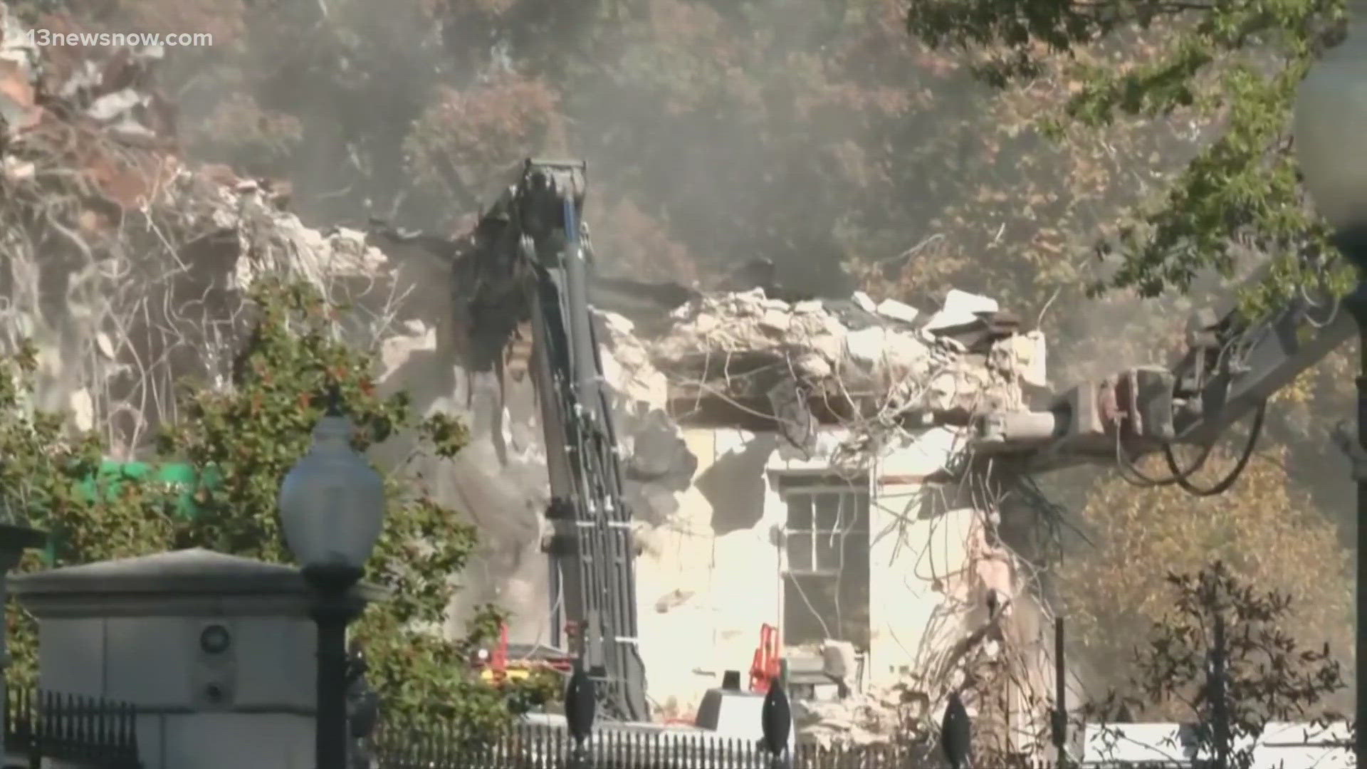 Trump begins White House East Wing demolition for $250M ballroom amid ...