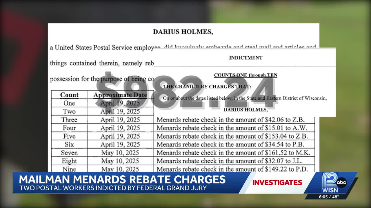 USPS workers accused of stealing Menards rebates from mail