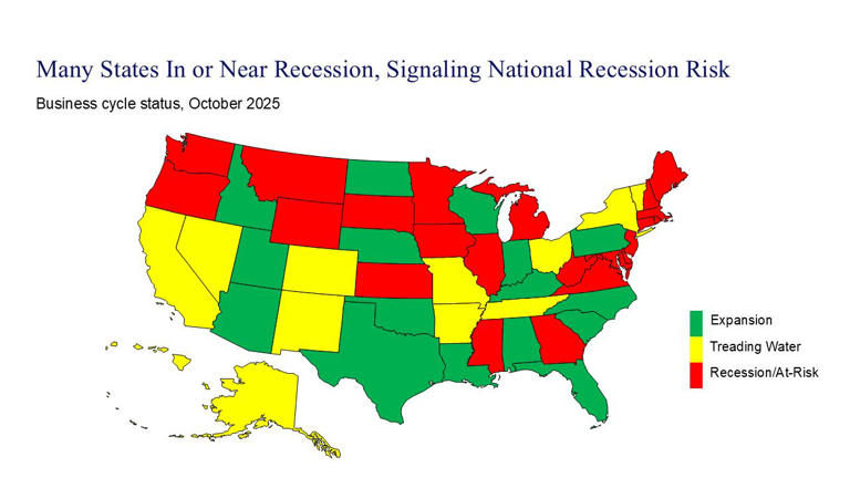 Tennessee amid many states ‘treading water’ into recession, report says