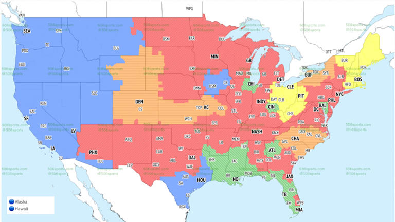 NFL TV Coverage Map Week 8: Full Breakdown of CBS, Fox Broadcasts