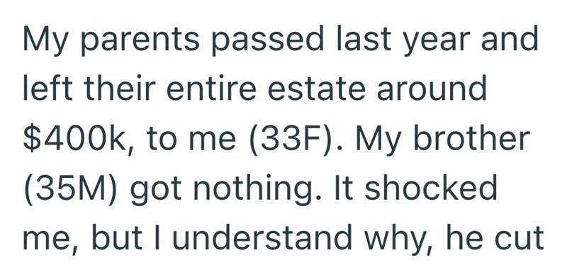 35-year-old brother demands half of his sister's inheritance after ...