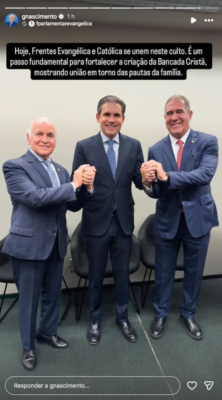 Motta anuncia que votará criação da bancada cristã, união das frentes ...