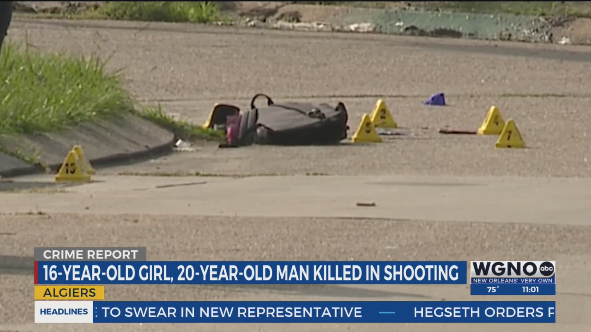 Teenage girl one of two killed in Algiers Wednesday morning