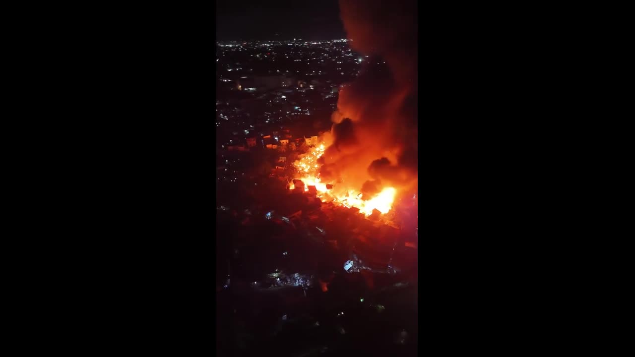 Massive residential fire reaches Task Force Alpha in Malabon, Philippines