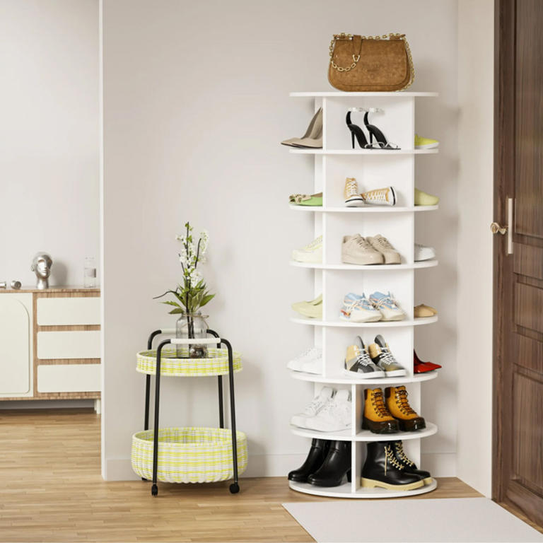 Walmart Has a 'Sturdy' 7-Tier Rotating Shoe Rack on Sale for Just $96