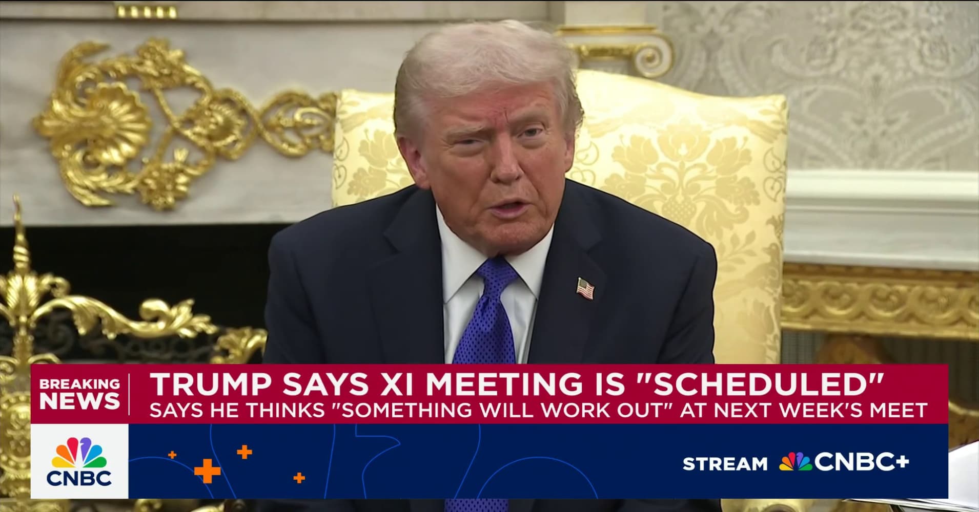 President Trump says meeting with China's Xi is 'scheduled'