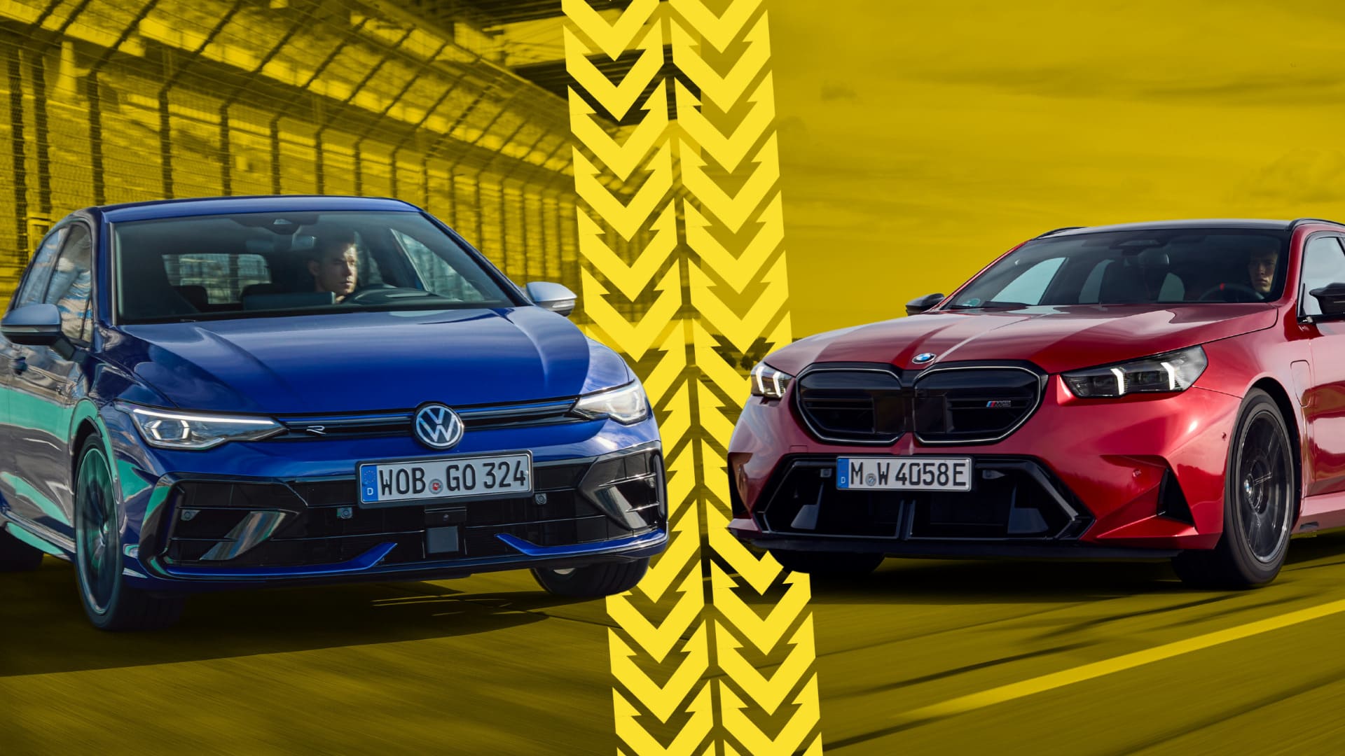 VW Golf R vs BMW M5 Touring, Hot Hatch vs Executive Rocket