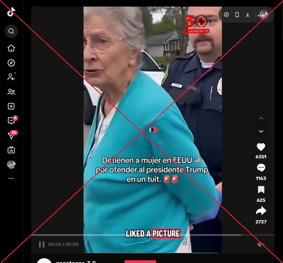 El video de una anciana siendo arrestada por “ofender” a Trump en redes ...