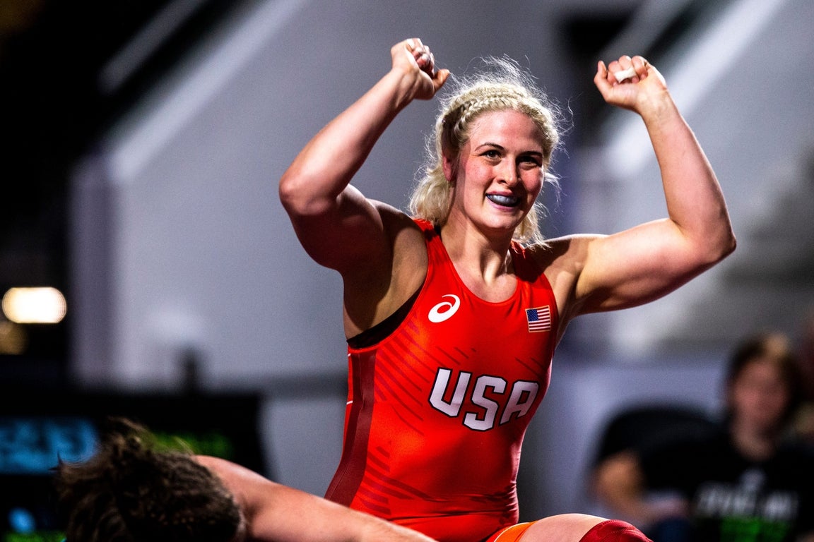 Dynamic photos capture American wrestling champion Adeline Gray