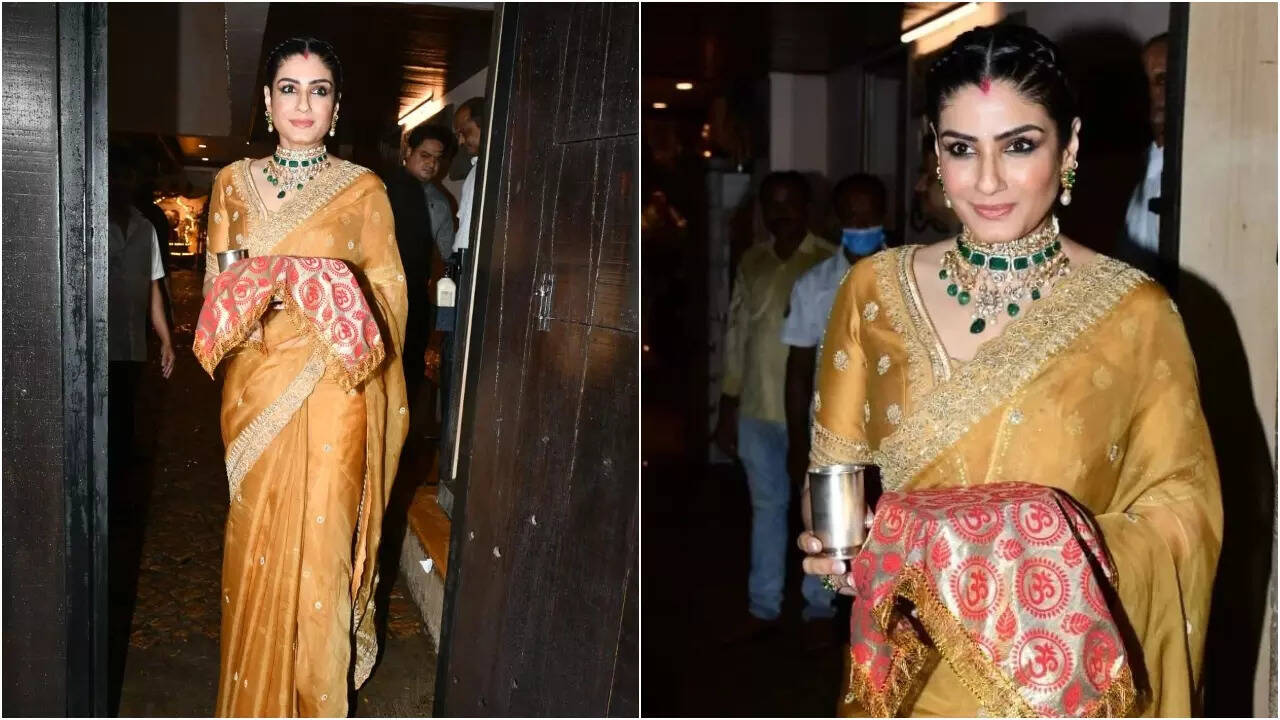 From Anushka Sharma to Raveena Tandon, Bollywood actresses who ditched red  for Karwa Chauth celebrations